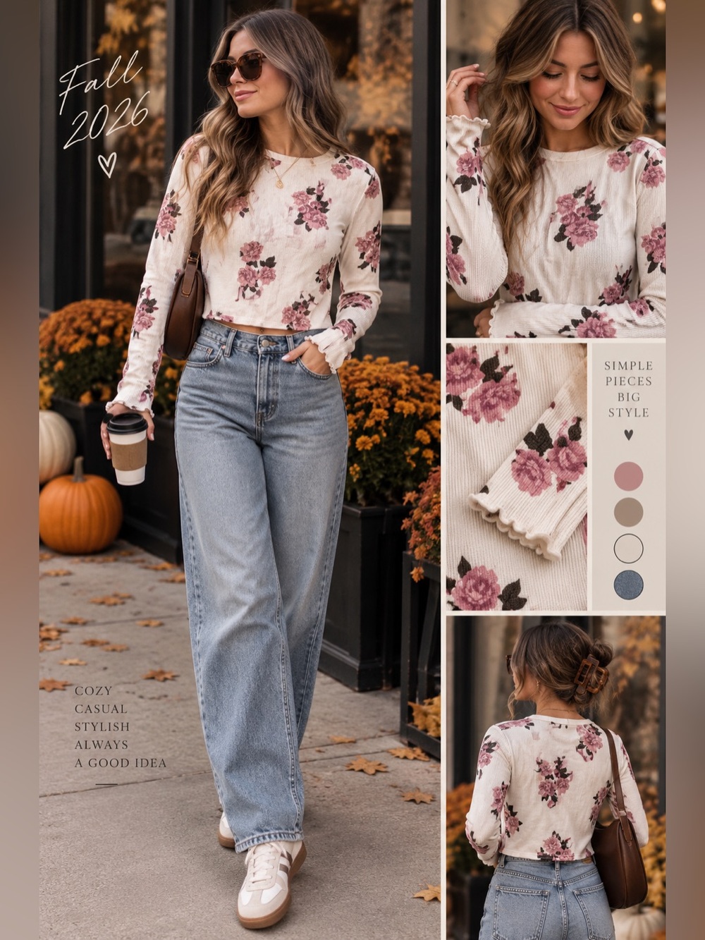 bp. Cozy Floral Thermal Top